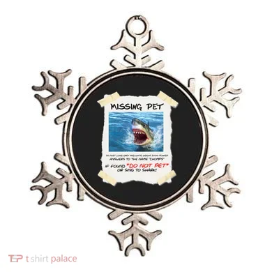 Missing Pet Funny Great White Shark  Ornament