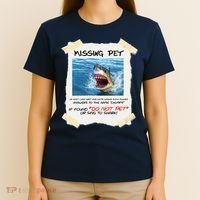 Missing Pet Funny Great White Shark  T-Shirt thumb 4