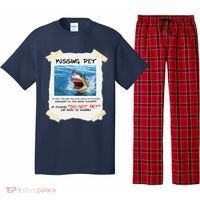Missing Pet Funny Great White Shark  Pajama Set thumb 0