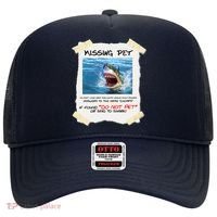 Missing Pet Funny Great White Shark  Hat thumb 0