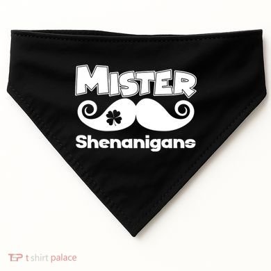 Mister Shenanigans Mustache USA-Made Doggie Bandana