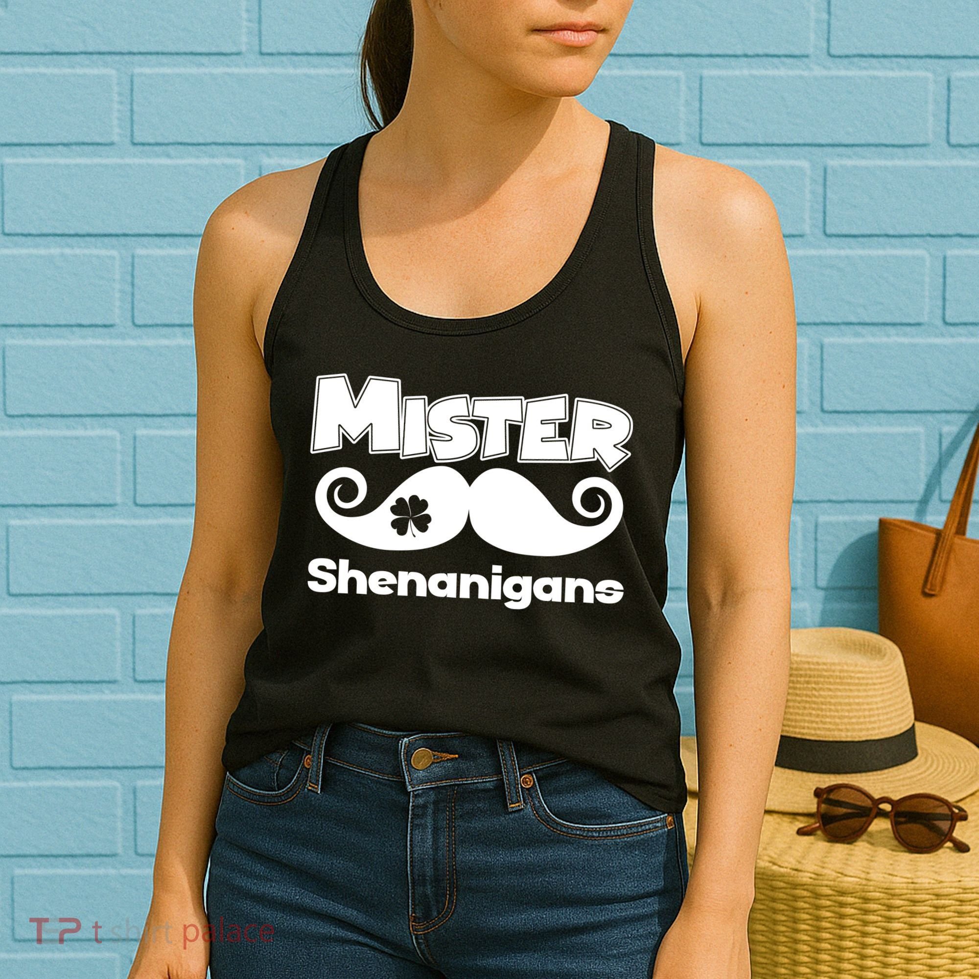 Mister Shenanigans Mustache Women's Tank Top
