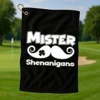 Mister Shenanigans Mustache Golf Towel thumb 1