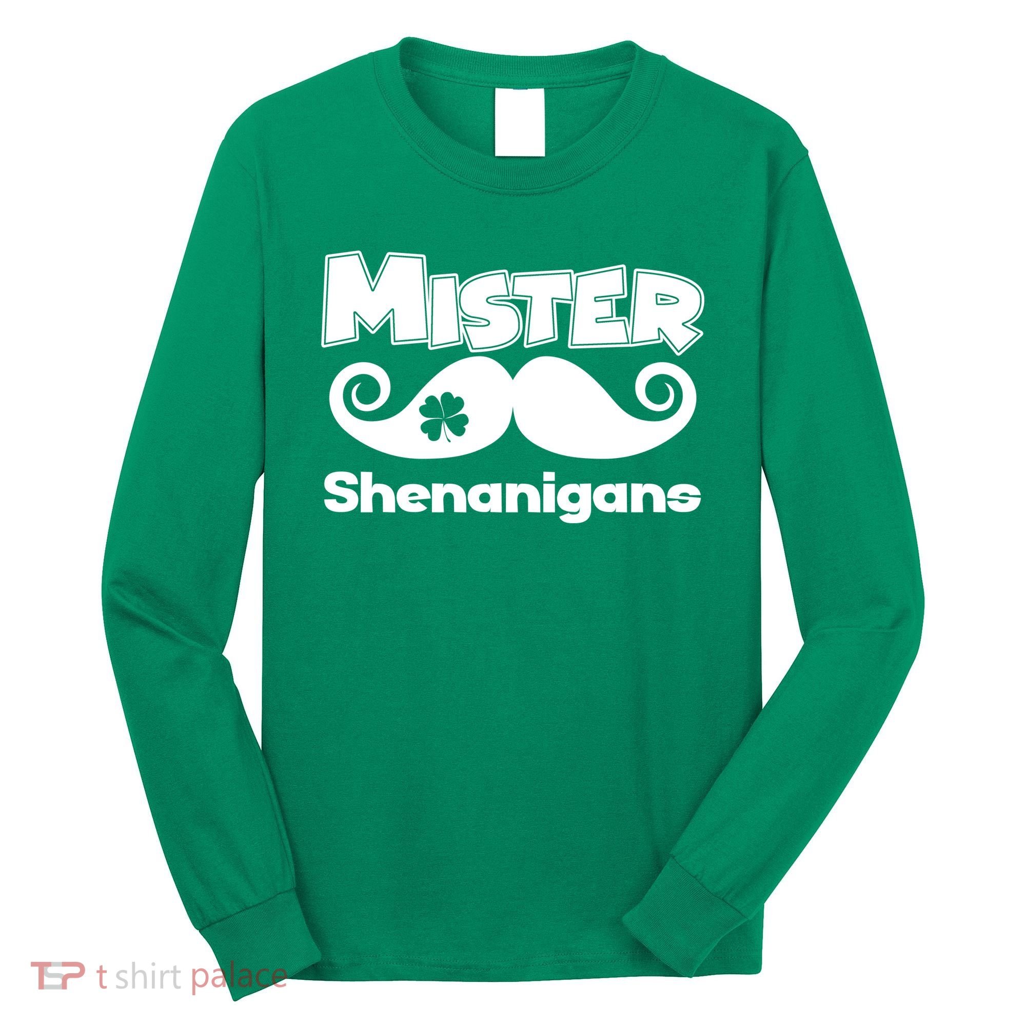 Mister Shenanigans Mustache Long Sleeve Shirt