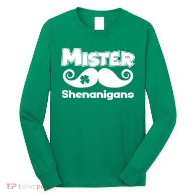 Mister Shenanigans Mustache Long Sleeve Shirt