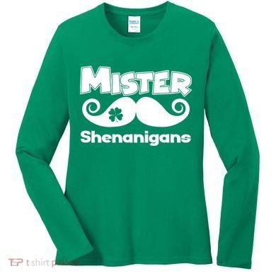 Mister Shenanigans Mustache Women's Long Sleeve Shirt