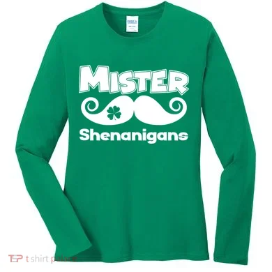 Mister Shenanigans Mustache Women's Long Sleeve Shirt