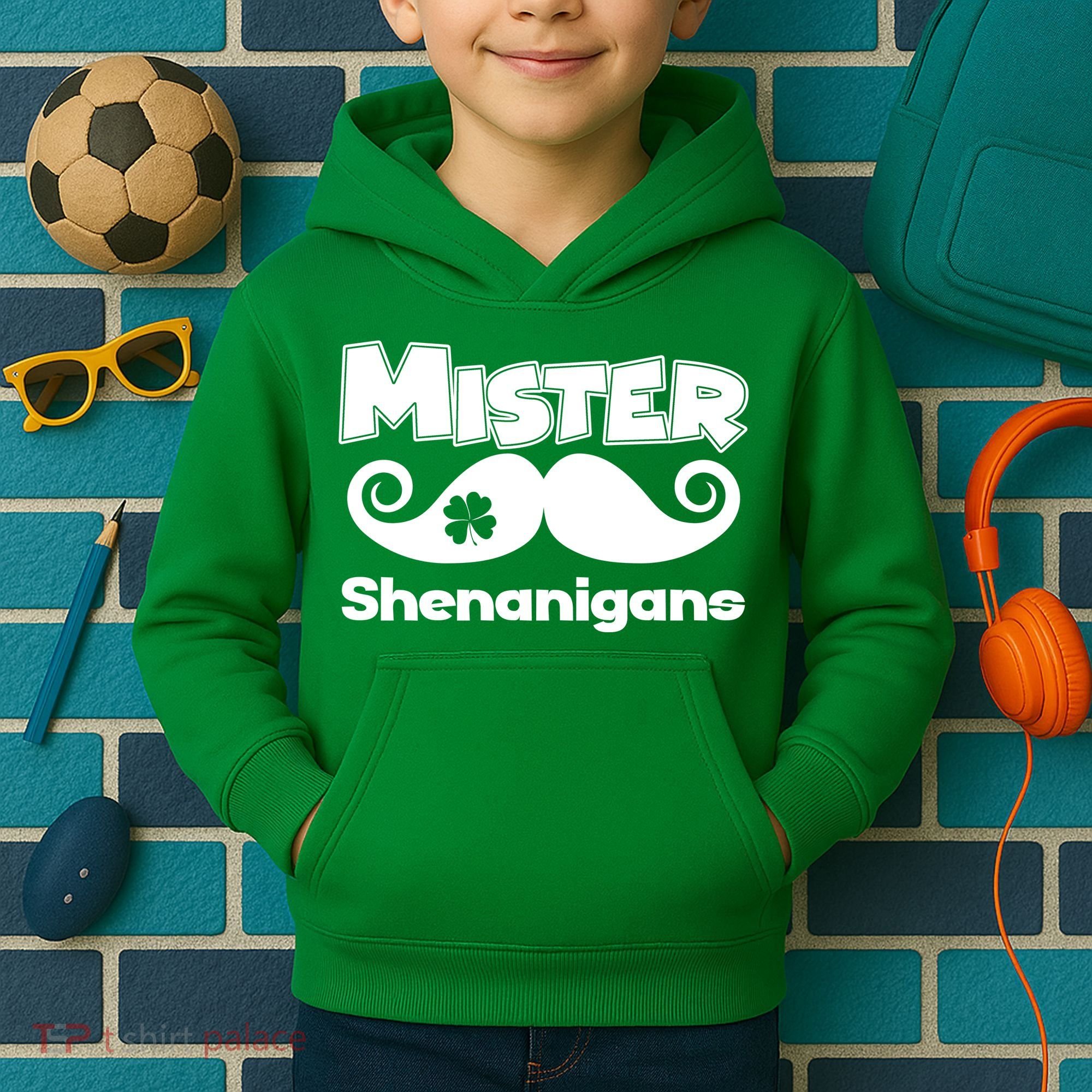 Mister Shenanigans Mustache Kids Hoodie