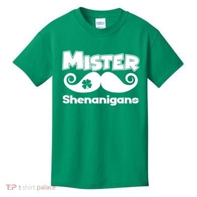 Mister Shenanigans Mustache Kids T-Shirt