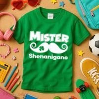 Mister Shenanigans Mustache Kids T-Shirt thumb 3