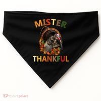 Mister Thankful Thanksgiving Turkey USA-Made Doggie Bandana thumb 0