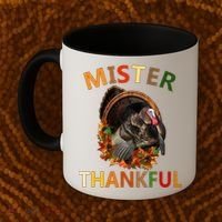 Mister Thankful Thanksgiving Turkey Coffee Mug thumb 2