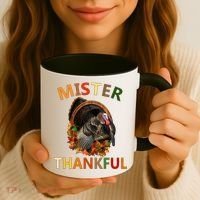 Mister Thankful Thanksgiving Turkey Coffee Mug thumb 3