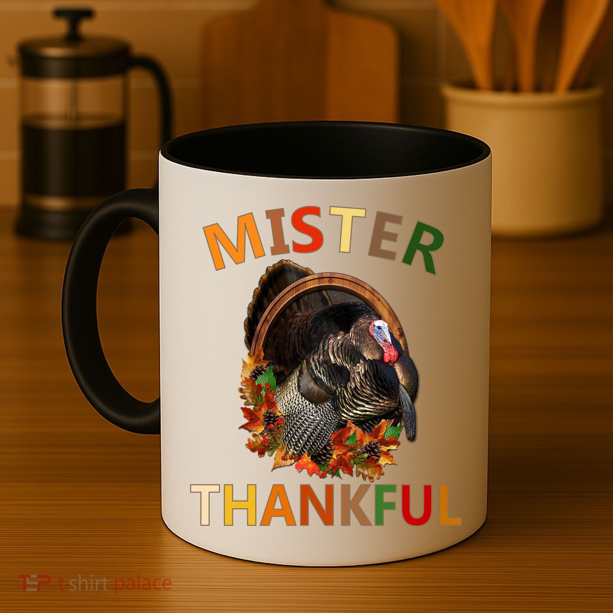 Mister Thankful Thanksgiving Turkey Coffee Mug