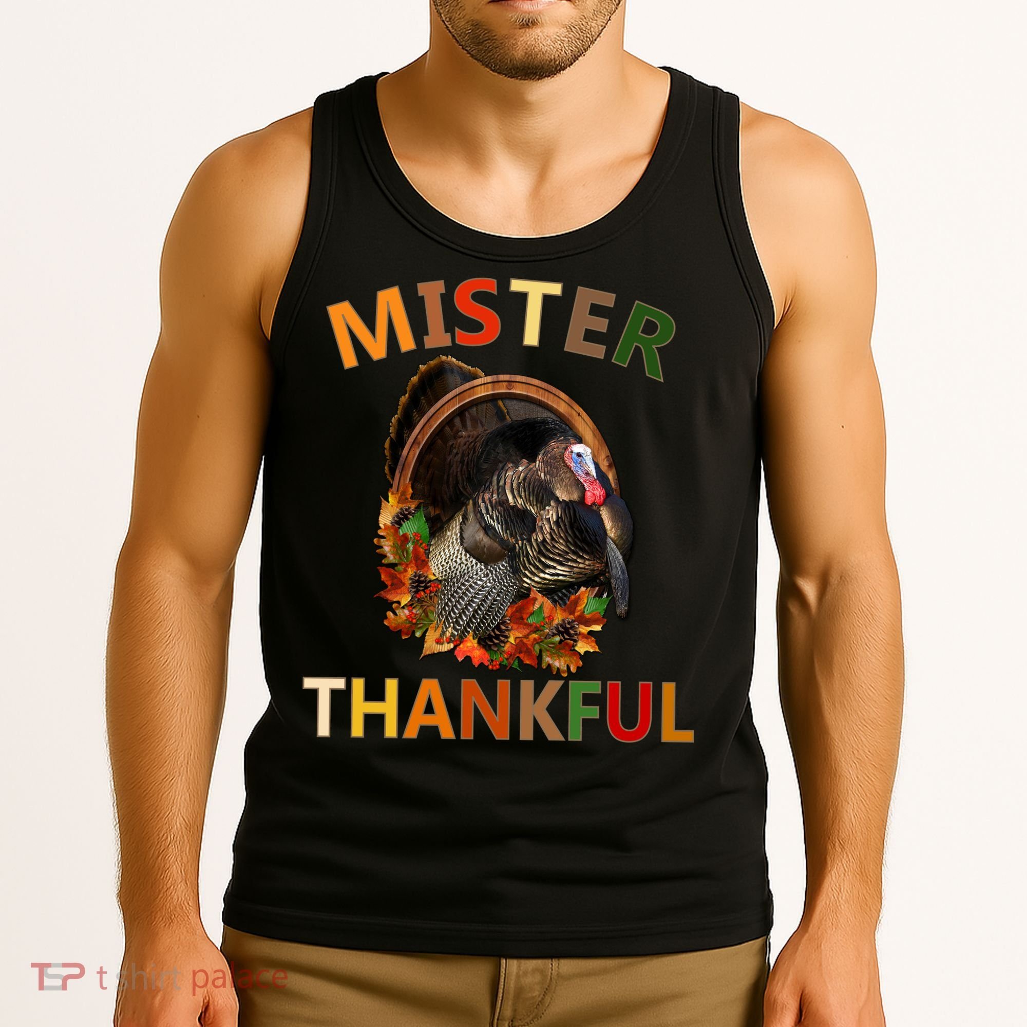 Mister Thankful Thanksgiving Turkey Tank Top
