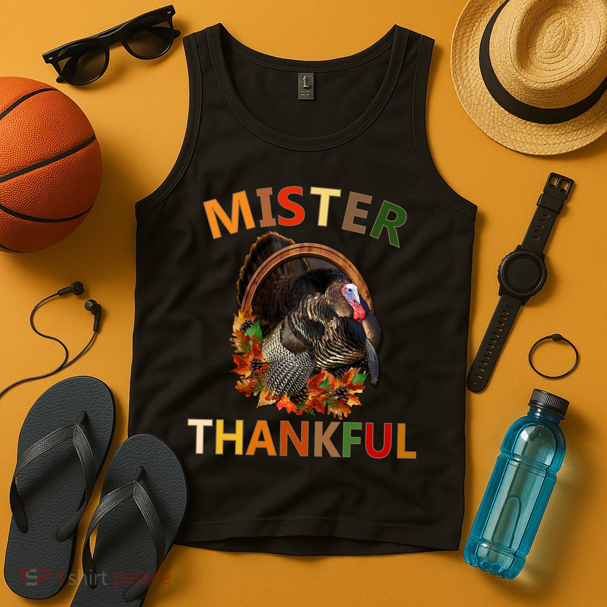 Mister Thankful Thanksgiving Turkey Tank Top