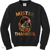 Mister Thankful Thanksgiving Turkey Kids Sweatshirt thumb 0