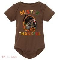 Mister Thankful Thanksgiving Turkey Baby Bodysuit thumb 0