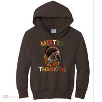 Mister Thankful Thanksgiving Turkey Kids Hoodie thumb 0