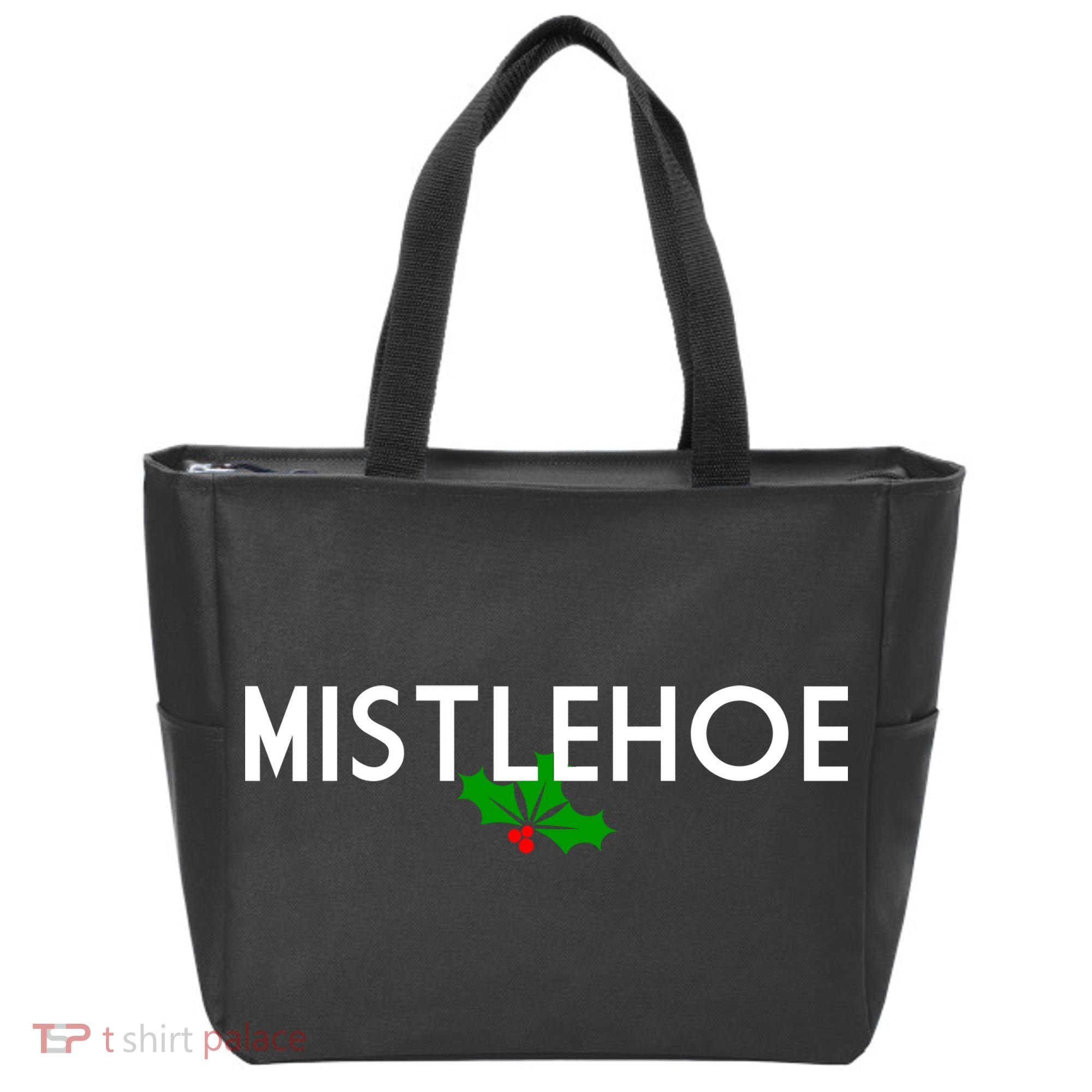 Mistlehoe Funny Holiday Tote Bag