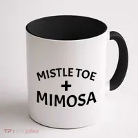 Mistletoe and Mimosa Coffee Mug thumb 1