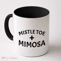 Mistletoe and Mimosa Coffee Mug thumb 0