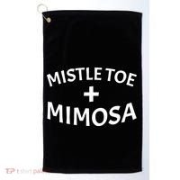 Mistletoe and Mimosa Golf Towel thumb 0