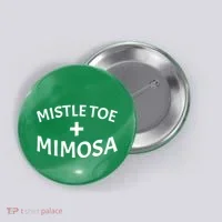 Mistletoe and Mimosa Button thumb 0