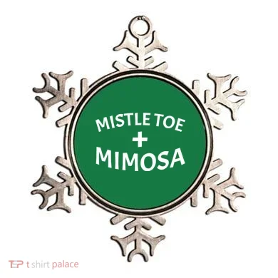Mistletoe and Mimosa Ornament
