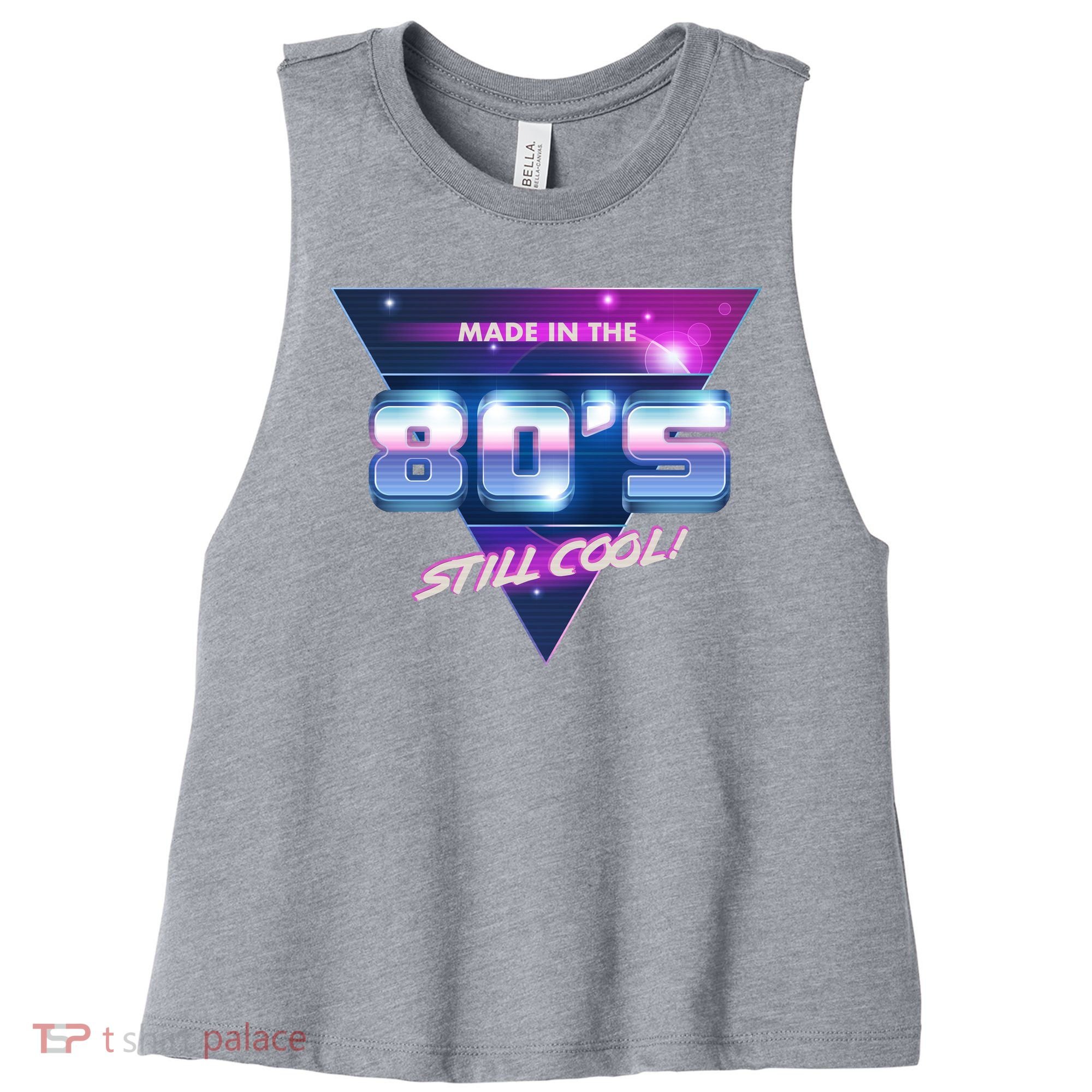 Made In The 80's Still Cool Women's Racerback Cropped Tank