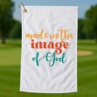 Made In The Image Of God Golf Towel thumb 1