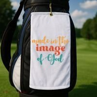 Made In The Image Of God Golf Towel thumb 2