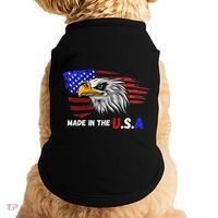 Made In The U.S.A Bald Eagle Patriotic Flag Tattoo Doggie Tank thumb 0