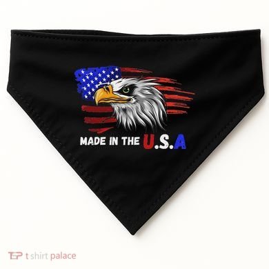 Made In The U.S.A Bald Eagle Patriotic Flag Tattoo USA-Made Doggie Bandana