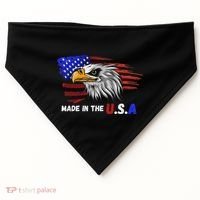 Made In The U.S.A Bald Eagle Patriotic Flag Tattoo USA-Made Doggie Bandana thumb 0