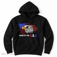 Made In The U.S.A Bald Eagle Patriotic Flag Tattoo Hoodie thumb 0