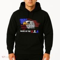 Made In The U.S.A Bald Eagle Patriotic Flag Tattoo Hoodie thumb 2
