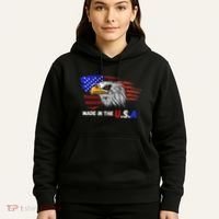 Made In The U.S.A Bald Eagle Patriotic Flag Tattoo Hoodie thumb 5