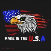 Made In The U.S.A Bald Eagle Patriotic Flag Tattoo Hoodie thumb 7