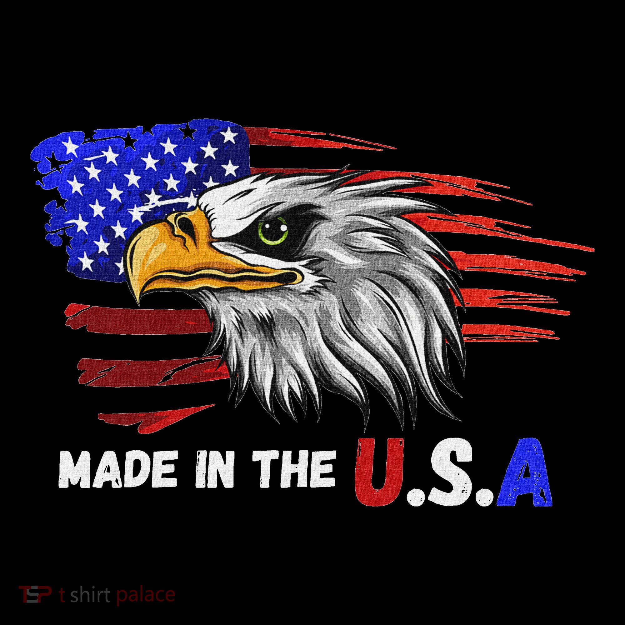 Made In The U.S.A Bald Eagle Patriotic Flag Tattoo Hoodie