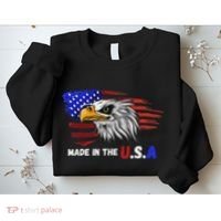 Made In The U.S.A Bald Eagle Patriotic Flag Tattoo Sweatshirt thumb 2