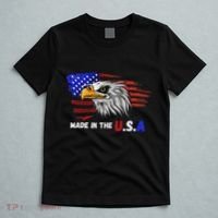 Made In The U.S.A Bald Eagle Patriotic Flag Tattoo T-Shirt thumb 5