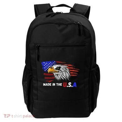 Made In The U.S.A Bald Eagle Patriotic Flag Tattoo Backpack