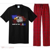 Made In The U.S.A Bald Eagle Patriotic Flag Tattoo Pajama Set thumb 0