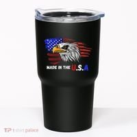 Made In The U.S.A Bald Eagle Patriotic Flag Tattoo Tumbler thumb 0