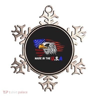 Made In The U.S.A Bald Eagle Patriotic Flag Tattoo Ornament
