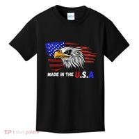Made In The U.S.A Bald Eagle Patriotic Flag Tattoo Kids T-Shirt thumb 0