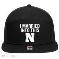 Married Into This Nebraska 7 Panel Mesh Trucker Snapback Hat thumb 0