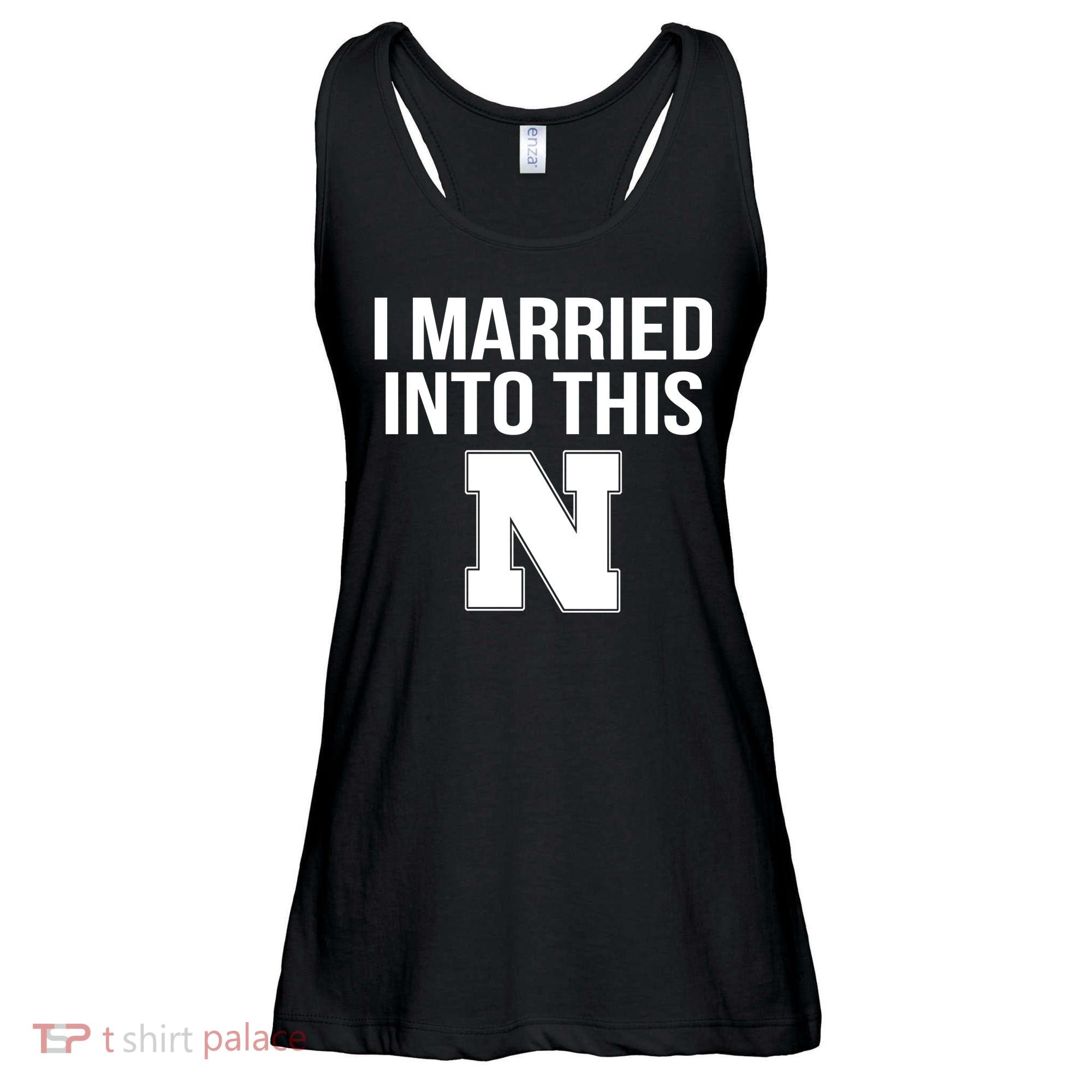 Married Into This Nebraska Ladies Essential Flowy Tank