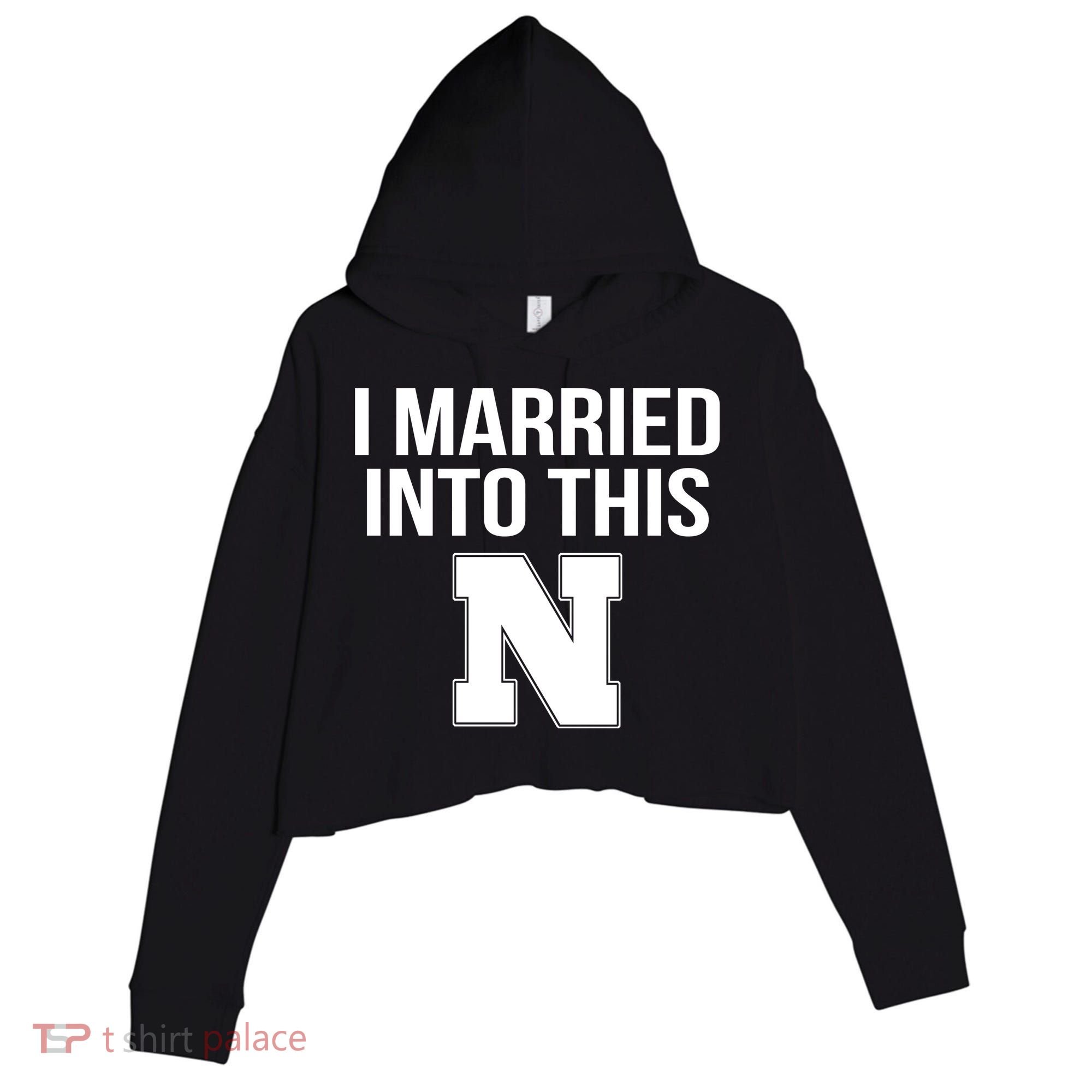 Married Into This Nebraska Crop Fleece Hoodie